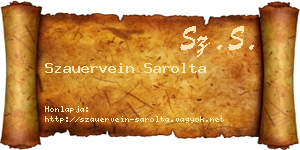 Szauervein Sarolta névjegykártya