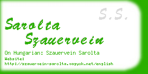 sarolta szauervein business card